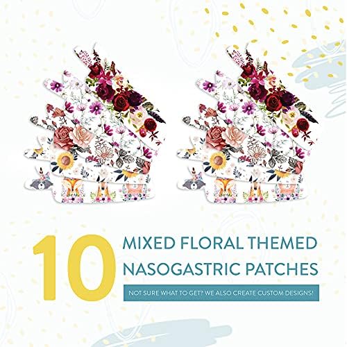 Cinta Adhesiva Pre-cortada para Sonda Nasogástrica o de Oxígeno Floral Mix x 10 Piezas - imagen 6