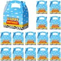 Cajas de Favor de Cumpleaños Ragnhild de 16 Pcs con Diseño de Vaca, Cajas de Regalo de Papel Kraft para Decoraciones de Fiesta Infantil, Nubes y - imagen 1