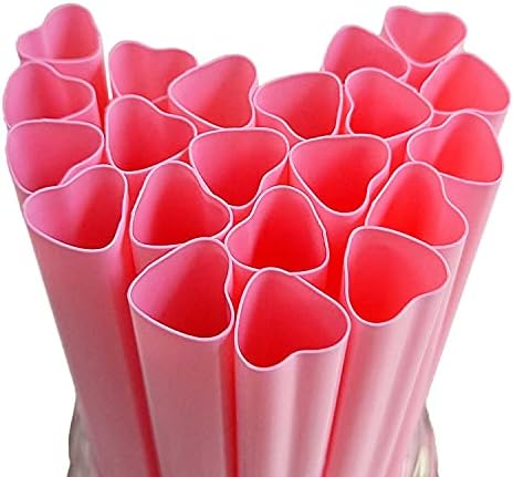 Popotes Jumbo en forma de corazón MOON, desechables y envueltos individualmente, perfectos para smoothies, boba, malteadas y decoraciones de fiestas, - imagen 1