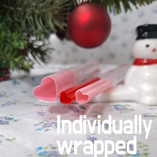 Popotes Jumbo en forma de corazón MOON, desechables y envueltos individualmente, perfectos para smoothies, boba, malteadas y decoraciones de fiestas, - imagen 5