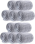 Paquete de 10 almohadillas de mopa de 13 x 4.9 reutilizables, compatibles con la mayoría de mopas planas de 11-13 con gancho y bucle. - imagen 1