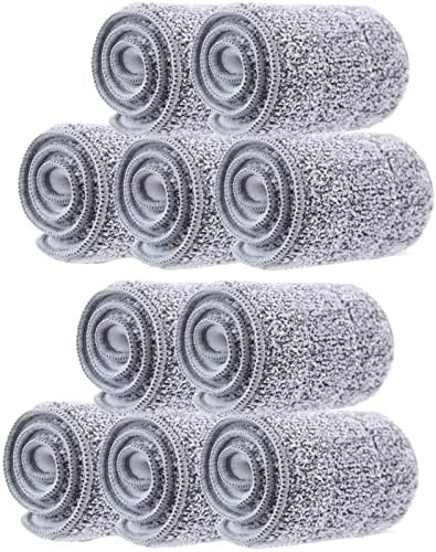 Paquete de 10 almohadillas de mopa de 13 x 4.9 reutilizables, compatibles con la mayoría de mopas planas de 11-13 con gancho y bucle. - imagen 1