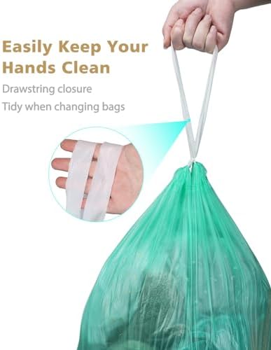 Bolsas de Compostaje Pequeñas de 1.2 Galones, 125 Piezas, AYOTEE, Bolsas de Basura Compostables Resistentes para Baño, Cocina y Oficina, 4.5-5 Litros - imagen 4