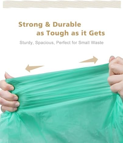 Bolsas de Compostaje Pequeñas de 1.2 Galones, 125 Piezas, AYOTEE, Bolsas de Basura Compostables Resistentes para Baño, Cocina y Oficina, 4.5-5 Litros - imagen 7