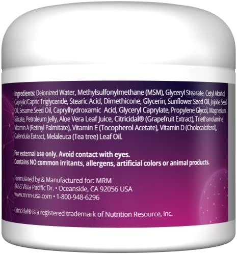 Crema MRM MSM con Vitaminas A y D - Bálsamo Hidratante Tópico para la Salud de la Piel y Confort Articular - 4 Oz - imagen 3