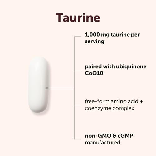 Micro Ingredients Taurina 1,000 mg por Porción con CoQ10 | Suplemento de Coenzima Q10 con Aceite MCT | Suministro para 4+ Meses con 400 Cápsulas - imagen 2