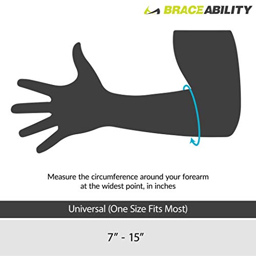 Faja para Epicondilitis BraceAbility | Soporte para Codo con Compresión para Dolor y Tendonitis (Talla Única) - imagen 2