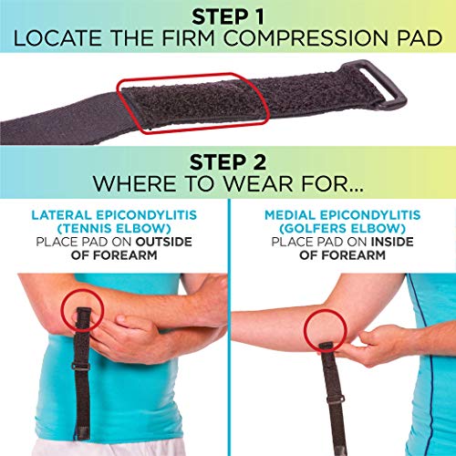 Faja para Epicondilitis BraceAbility | Soporte para Codo con Compresión para Dolor y Tendonitis (Talla Única) - imagen 3