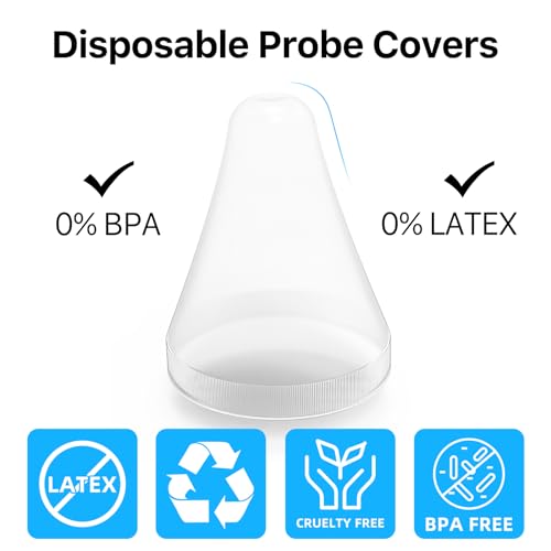 Tapa desechable para termómetro de oído Femometer 1015 - 96 piezas, filtros de lente para termómetros digitales de oído - imagen 3