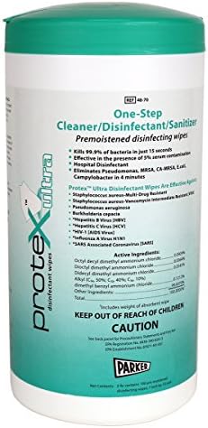 Toallitas Desinfectantes Texturizadas Parkerlabs Protex - Elimina 99.9% de Bacterias en 15 Segundos - 7 X 10 (Envase de 75 Toallitas) - imagen 1
