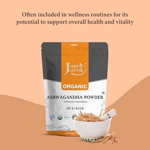 Polvo de Ashwagandha 100% Orgánico - Withania Somnifera - Certificado Orgánico USDA - 227g (0.5 LB) 8 oz - Suplemento Herbal Ayurvédico que Promueve - imagen 5