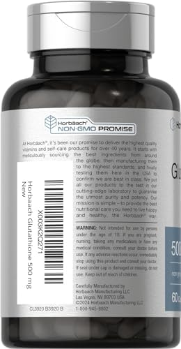 Horbäach Glutatión 500mg | 60 Cápsulas | Forma Reducida | Suplemento No Transgénico y Libre de Gluten - imagen 3