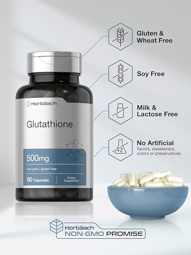 Horbäach Glutatión 500mg | 60 Cápsulas | Forma Reducida | Suplemento No Transgénico y Libre de Gluten - imagen 5
