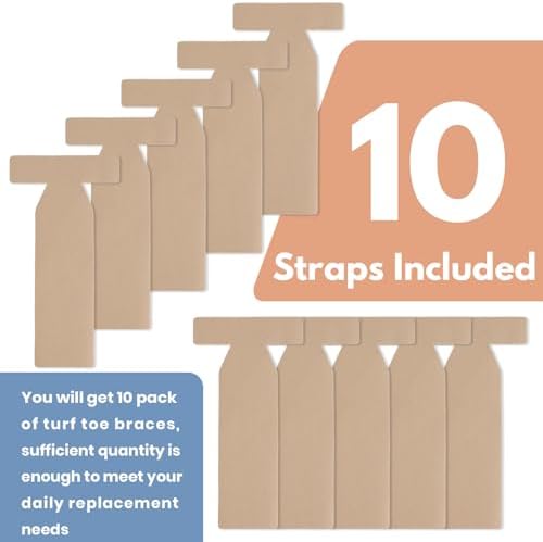 10 Piezas de Tiras T para Dedo en Turf - Férulas de Moleskin para Lesiones en el Dedo Grande - Correctores Adhesivos y Cinta Elástica - imagen 4
