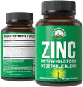 Suplemento Vegano de Zinc con Vitamina C + Mezcla de 25 Verduras y Frutas para Máxima Absorción. Cápsulas de Zinc 30mg para Adultos, Hombres y Mujeres - imagen 1
