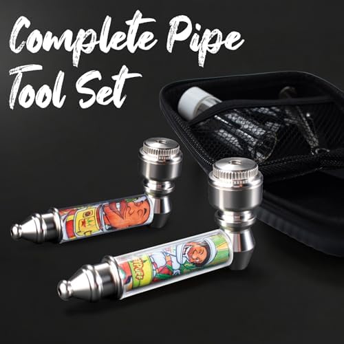 Set de Pipas de Tabaco SPIPER – Kit de Pipa de Viaje Portátil con Botella, Herramienta de Acero y Estuche de Fibra de Carbono, Accesorios Compactos - imagen 3