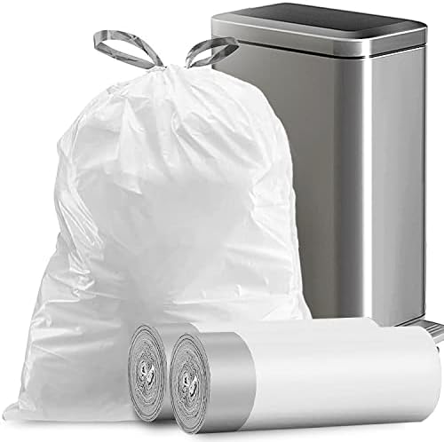 Bolsas de Basura de 8 Galones con Cinta, Fuerte Bolsa de Cocina Mediana Blanca, 22 x 23, (34 Piezas) - imagen 1