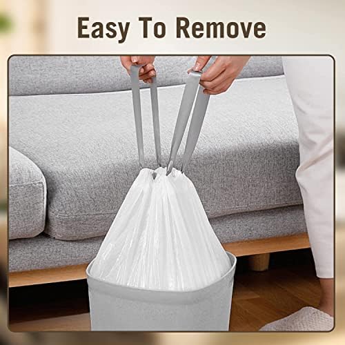 Bolsas de Basura de 8 Galones con Cinta, Fuerte Bolsa de Cocina Mediana Blanca, 22 x 23, (34 Piezas) - imagen 4