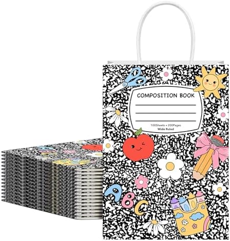 Bolsas de Regalo Gueevin de 12 Pzs con Diseño de Cuaderno, Perfectas para Regalos de Agradecimiento a Maestros y Fin de Año Escolar - imagen 1