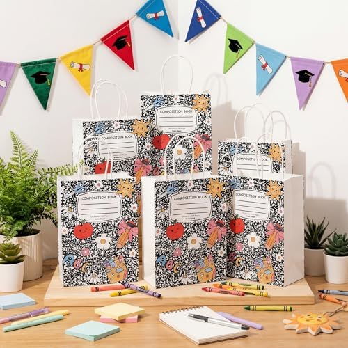 Bolsas de Regalo Gueevin de 12 Pzs con Diseño de Cuaderno, Perfectas para Regalos de Agradecimiento a Maestros y Fin de Año Escolar - imagen 3
