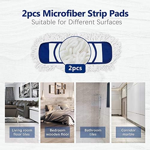 Paquete de 2 Almohadillas de Mopa Eyliden para Pisos de Madera - Reemplazos Húmedos y Secos - Color Azul - imagen 2