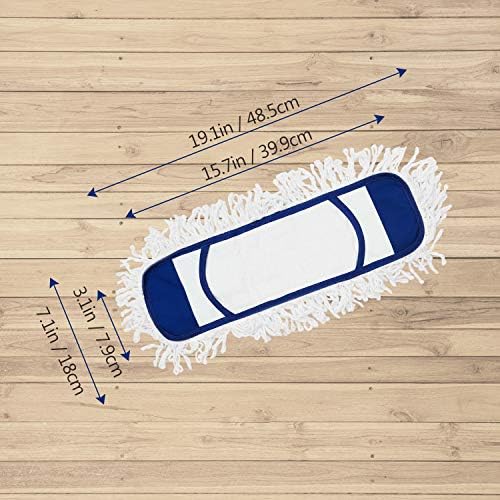 Paquete de 2 Almohadillas de Mopa Eyliden para Pisos de Madera - Reemplazos Húmedos y Secos - Color Azul - imagen 3