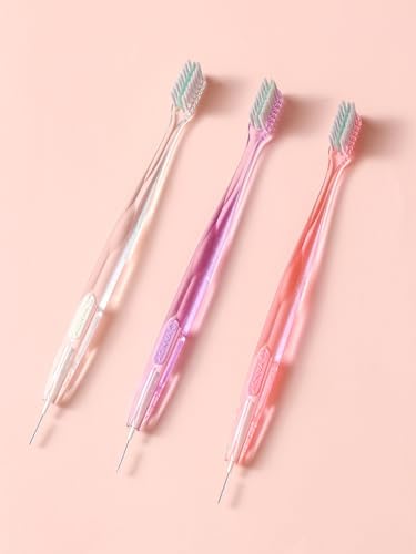 Cepillo de Dientes Ortodóntico Cóncavo YANDY para Brackets, Paquete de 3, Cepillo Interdental Autocontenido, Cerdas Suaves - imagen 6
