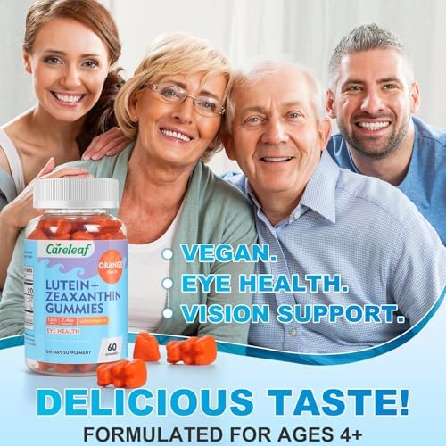 Suplementos Veganos de Luteína y Zeaxantina Careleaf, Gomas de Luteína para Alivio de Ojos Secos y Visión Clara, Vitaminas para Ojos, 60 Unidades, - imagen 3