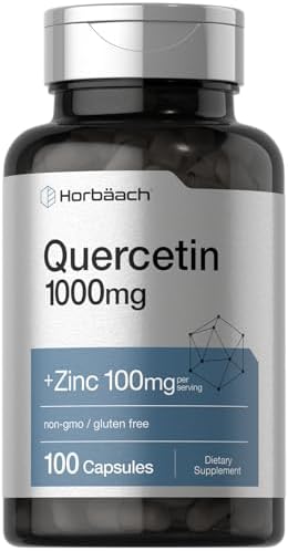Horbäach Quercetina 1000mg | 100 Cápsulas | Con 100mg de Zinc | Suplemento No Transgénico y Libre de Gluten | Fórmula de Alta Potencia - imagen 1