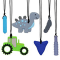 Collares Masticables para Niños Sensibles, 6 Pzs de Collares de Silicona para Morder y Dentición, Juguetes Fidget para Niños Autistas y Adultos - imagen 1