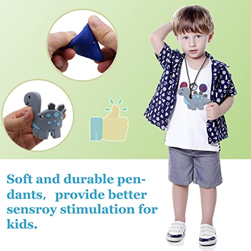 Collares Masticables para Niños Sensibles, 6 Pzs de Collares de Silicona para Morder y Dentición, Juguetes Fidget para Niños Autistas y Adultos - imagen 3