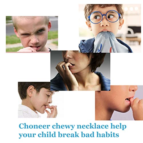 Collares Masticables para Niños Sensibles, 6 Pzs de Collares de Silicona para Morder y Dentición, Juguetes Fidget para Niños Autistas y Adultos - imagen 7