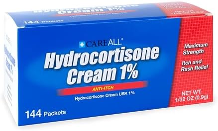 Crema Hidrocortisona CareAll 1% (Paquete de 144), 0.9gr en Sobre. Fórmula de Máxima Potencia, Alivio para Picazón, Eczema, Picaduras, Hiedra Venenosa - imagen 4