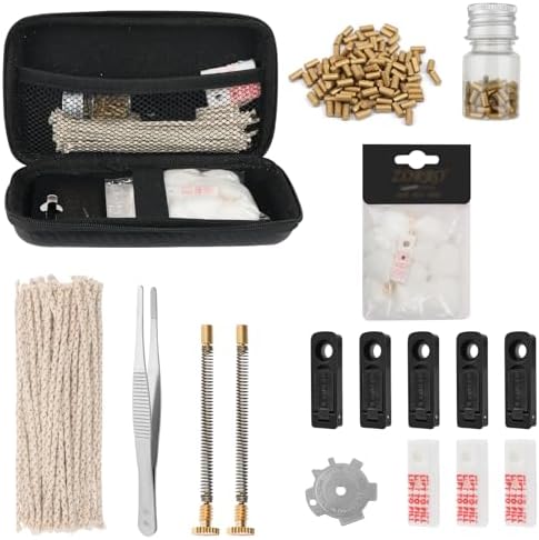 Kit de Reparación para Encendedores, con Mechas, Algodón, Tornillos y Almohadillas de Fieltro - Set Completo de Mantenimiento para Encendedores de - imagen 1