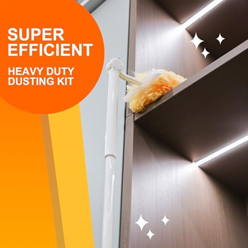 Recargas de Plumero Desechables 12 Piezas y 1 Mango 360° para Superficies Múltiples, Compatible con Swiffer Dusters, Ideal para Limpieza - imagen 2