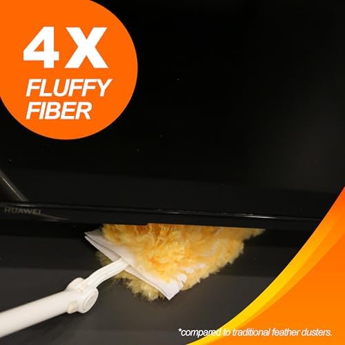 Recargas de Plumero Desechables 12 Piezas y 1 Mango 360° para Superficies Múltiples, Compatible con Swiffer Dusters, Ideal para Limpieza - imagen 5