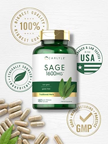 Suplemento Carlyle Sage | 180 Cápsulas | Alta Potencia | Sin OGM, Sin Gluten - imagen 5