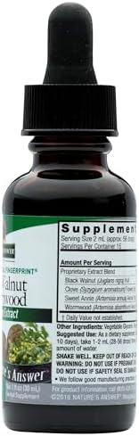 Extracto Líquido de Nogal Negro y Ajenjo Natures Answer 1 oz (30 mL) 200 mg, Promueve la Digestión, Glicerina Vegetal y Agua Purificada - imagen 6