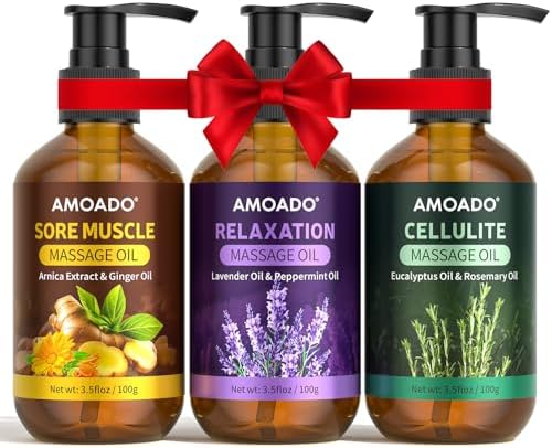 Aceite de Masaje para Terapia, Aceites para Músculos Adoloridos – 10.5oz, Aceite de Árnica, Eucalipto Anticelulitis, Aceites Esenciales de Lavanda, - imagen 1