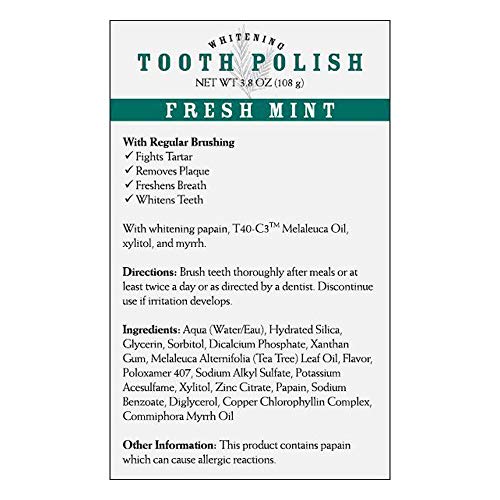 Pasta de Dientes Blanqueadora Melaleuca sin Flúor 3.8oz — Menta Fresca - imagen 2