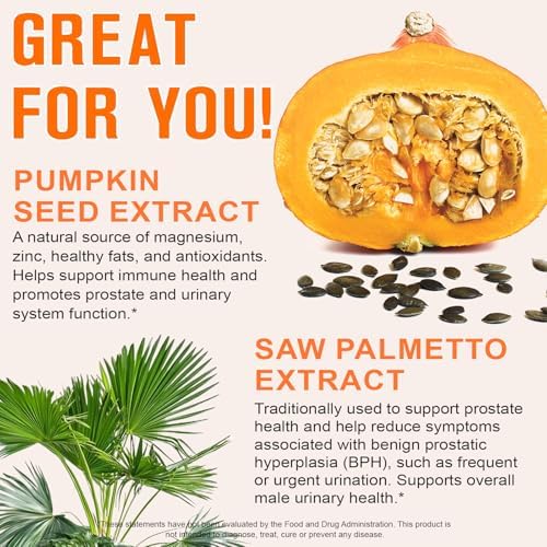 Aceite de Semilla de Calabaza Mcukv con Saw Palmetto, 1000mg por Porción, Cápsulas Frías para Cabello, Cuero Cabelludo, Urinario y Próstata, 300 - imagen 5
