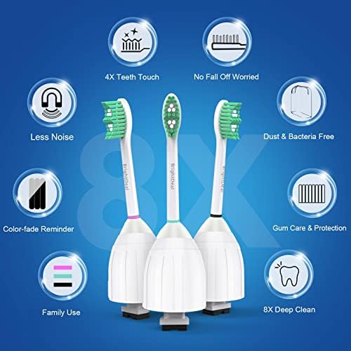 Cabezas de Cepillo BrightDeal para Philips Sonicare Essence Elite Advance Xtreme CleanCare E-Series, Reemplazo HX7022/66 HX7023 HX7001, 6 Piezas con - imagen 3