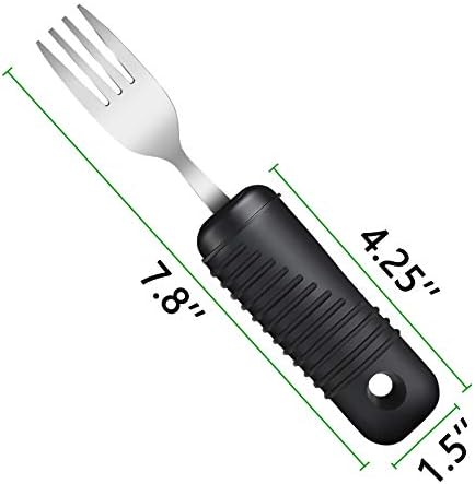 Utensilios Adaptativos YPC, Cubiertos de Fácil Agarre, Juego de 3 Piezas: Tenedor, Cuchara y Cuchillo para Adultos, Personas Mayores y con Temblor - imagen 5