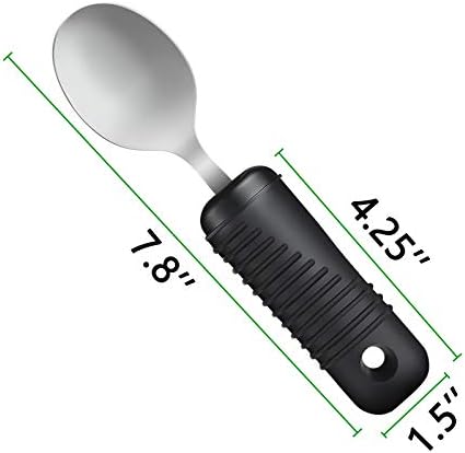 Utensilios Adaptativos YPC, Cubiertos de Fácil Agarre, Juego de 3 Piezas: Tenedor, Cuchara y Cuchillo para Adultos, Personas Mayores y con Temblor - imagen 6