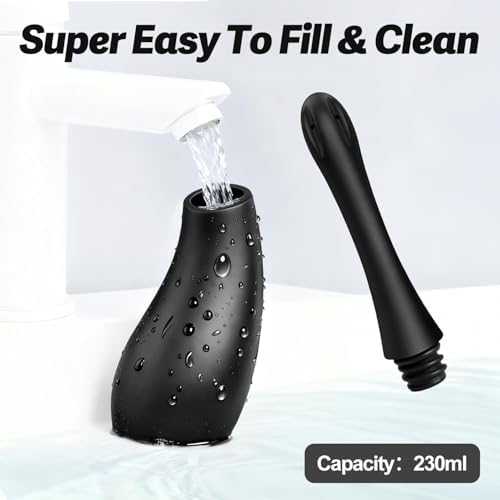 Bulbo Enema REPABLENT de Silicona para Hombres y Mujeres, Limpiador Anal Reutilizable con Boquilla Ergonómica para Cuidado Femenino y Limpieza del - imagen 5