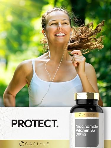 Cápsulas de Niacinamida Carlyle 500mg | 300 Contenido | Suplemento de Vitamina B3 | Libre de GMO y Gluten - imagen 6