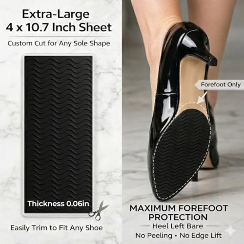 Almohadillas Antideslizantes para Tacones y Planos – Adhesivos para Suelas Resbalosas, Stickers Antideslizantes para Mujeres y Hombres, Protector de - imagen 6