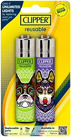 Clipper - Encendedores Reutilizables Clásicos Grandes - Paquete de 16 Encendedores Premium Recargables - Diseños Variados - Reemplaza Butano, Yesca y - imagen 3