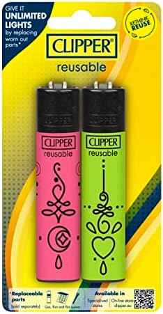 Clipper - Encendedores Reutilizables Clásicos Grandes - Paquete de 16 Encendedores Premium Recargables - Diseños Variados - Reemplaza Butano, Yesca y - imagen 5