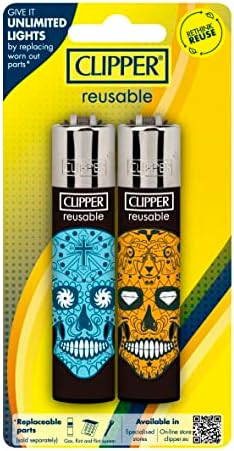 Clipper - Encendedores Reutilizables Clásicos Grandes - Paquete de 16 Encendedores Premium Recargables - Diseños Variados - Reemplaza Butano, Yesca y - imagen 7